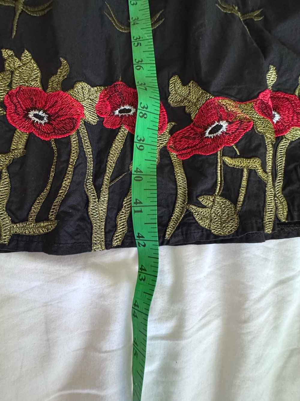 Black Embroidered Midi Dress with Tiger Motif - Picture 14 of 16